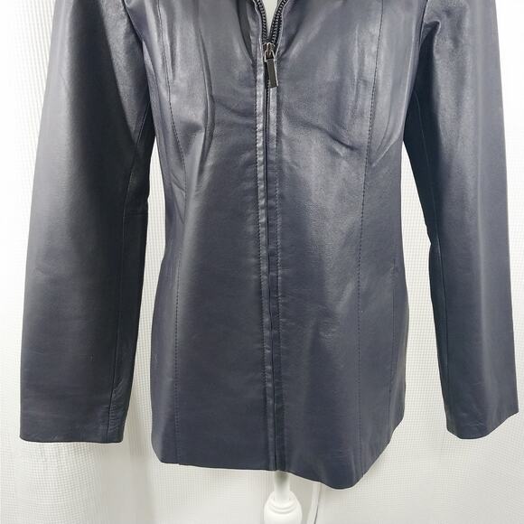 NWOT! EAST 5TH! LAVENDER PURPLE GENUINE LEATHER ZIPPER FRONT JACKET, COAT! SZ M - Picture 5 of 11